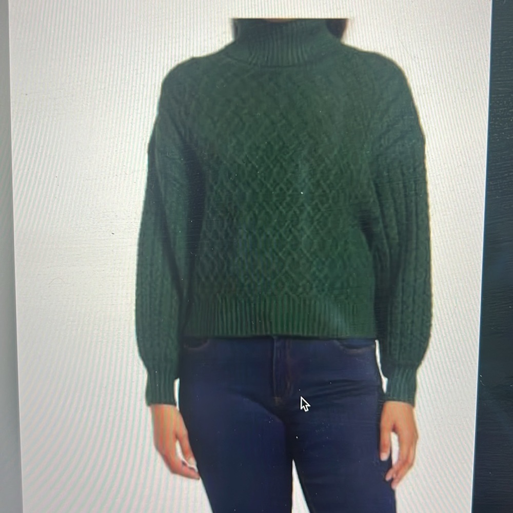 Forest Green Turtle Neck Sweater - Large